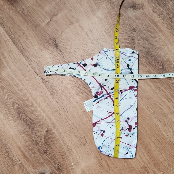 $5☃️Volcom One Shoulder Splatter Paint Vibe Large Bikini Top Nwot - Picture 5 of 5